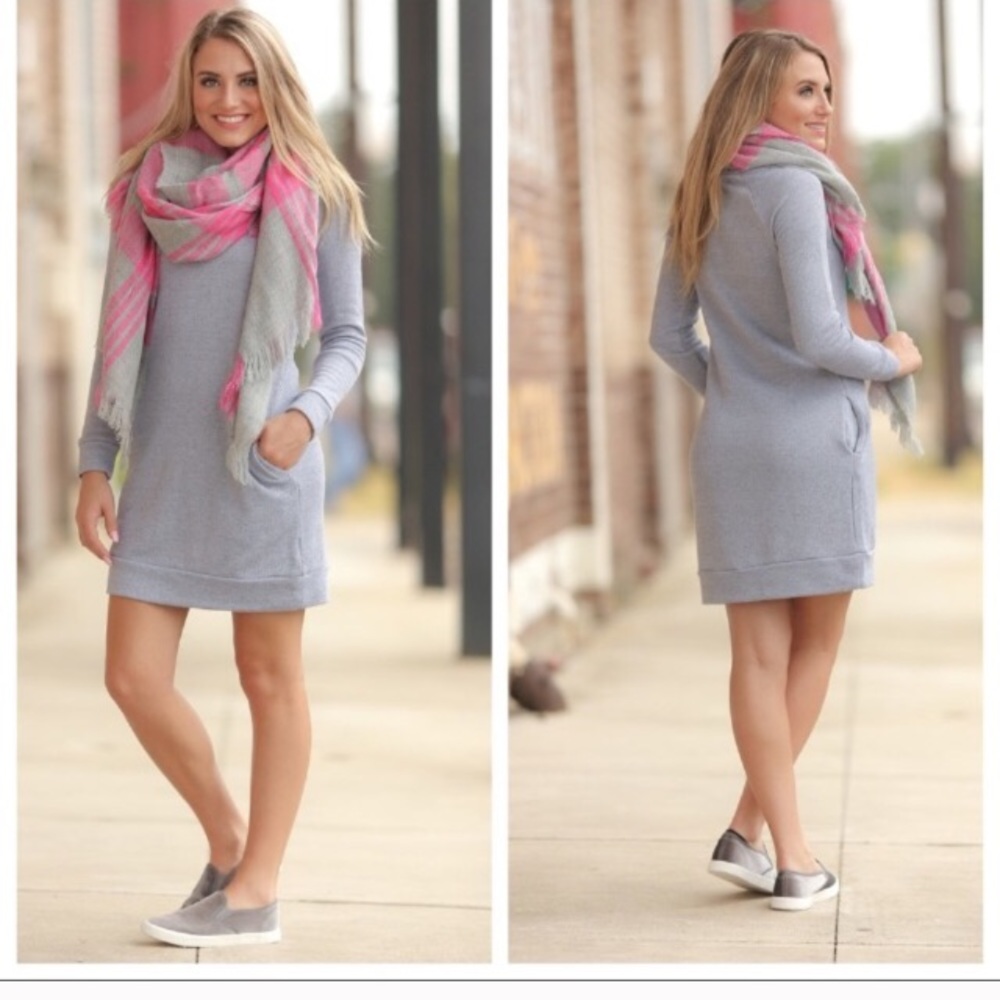 Grey pocket dress
